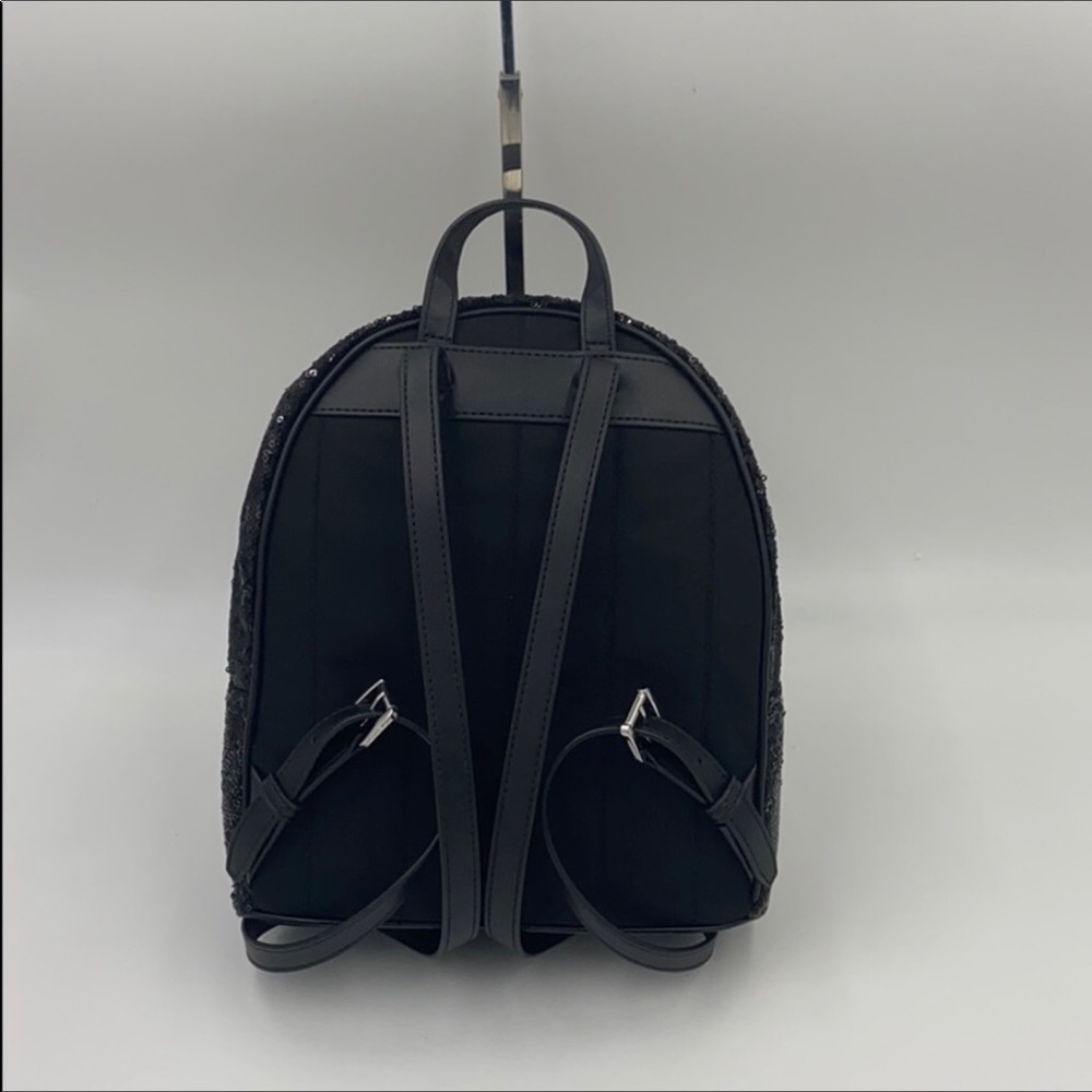 Michael Kors Kenly MD Black Sequin Backpack NWT - Picture 2 of 4